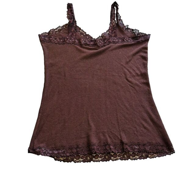10/$25🦋 No Boundaries Hot Chocolate Lace Trim Cami - Size XXL - Picture 11 of 13